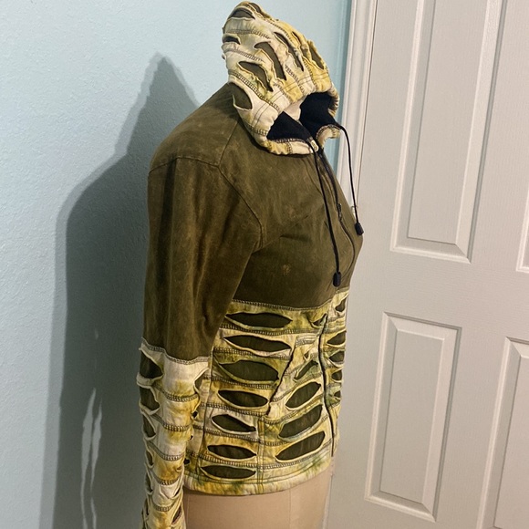 Elan Blanc camouflage dark green jacket size Small - Picture 2 of 8